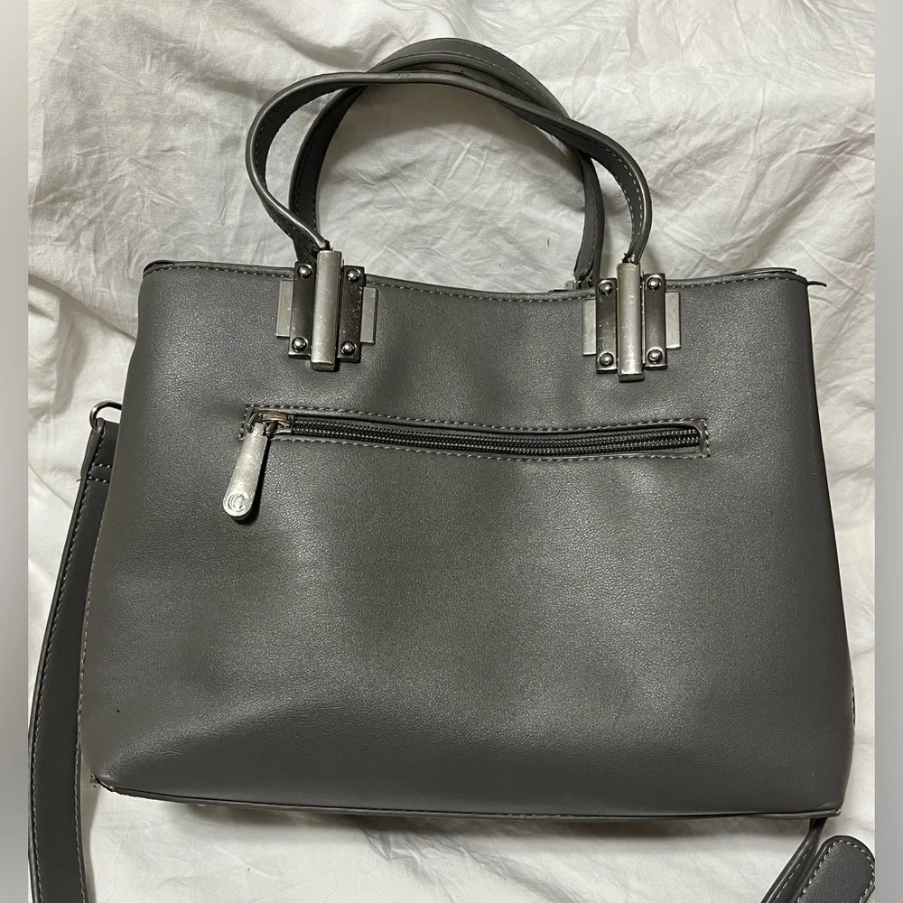 Charming Charlie Gray Purse Handbag with 2 straps, Preloved. - Picture 2 of 16